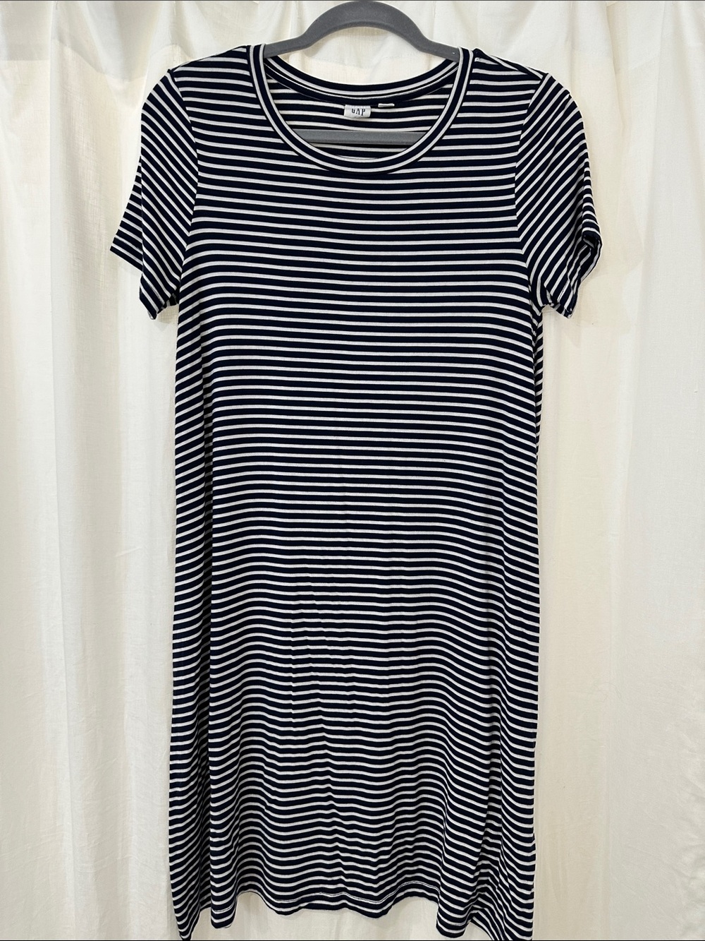 GAP Black and White Striped Mini Dress